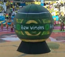 巴西世界杯开幕式现场LED球形屏